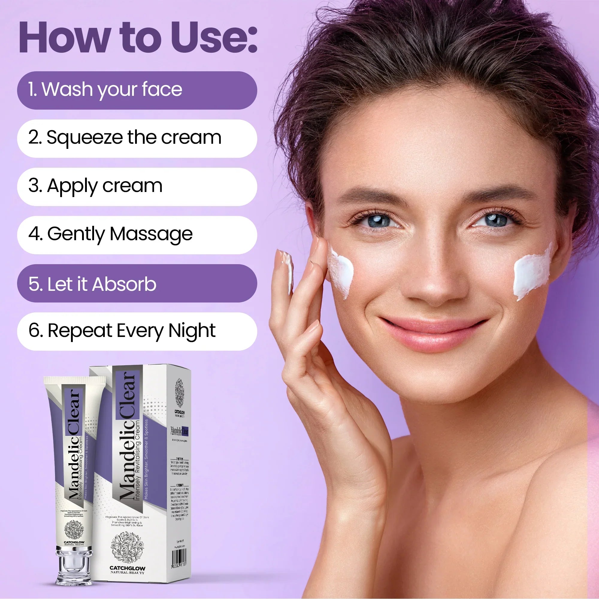 Mandelic Clear Brightening Cream For Anti-Aging & Brightens Skin