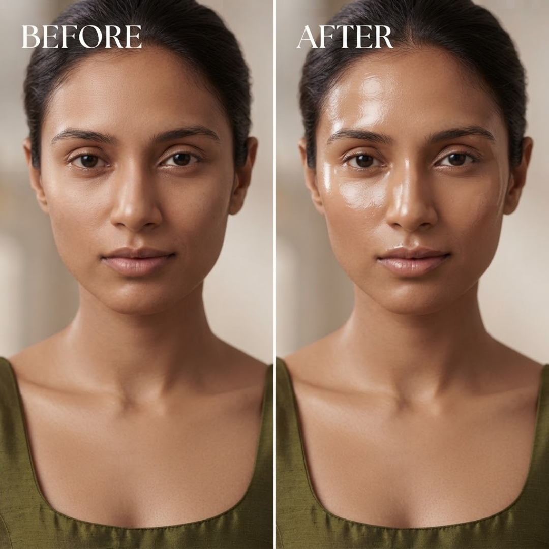 FAE Beauty Mirror Glaze Glass Balm Illuminator – Glass Skin in One Swipe – Wet-Look Glow, Zero Chunky Glitter – Hydrating, Buildable & Universal Shade – For Face, Eyes & Body – Travel-Friendly Stick