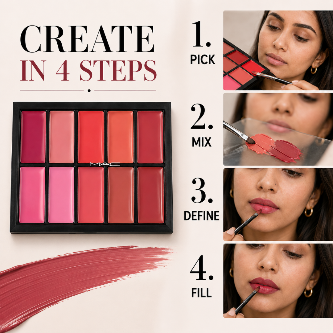 12-Shade Custom Lip MAC Lipsticks Palette – Mix, Blend & Create – 12 Wearable Colors, Endless Looks – Pro-Level Pigment, Artist-Friendly – Create Your Signature Lip Shade – For All Skin Tones