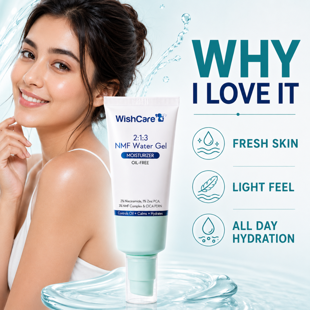 WishCare NMF Water Gel | Oil-Free Hydration | Calms Redness | Controls Excess Oil