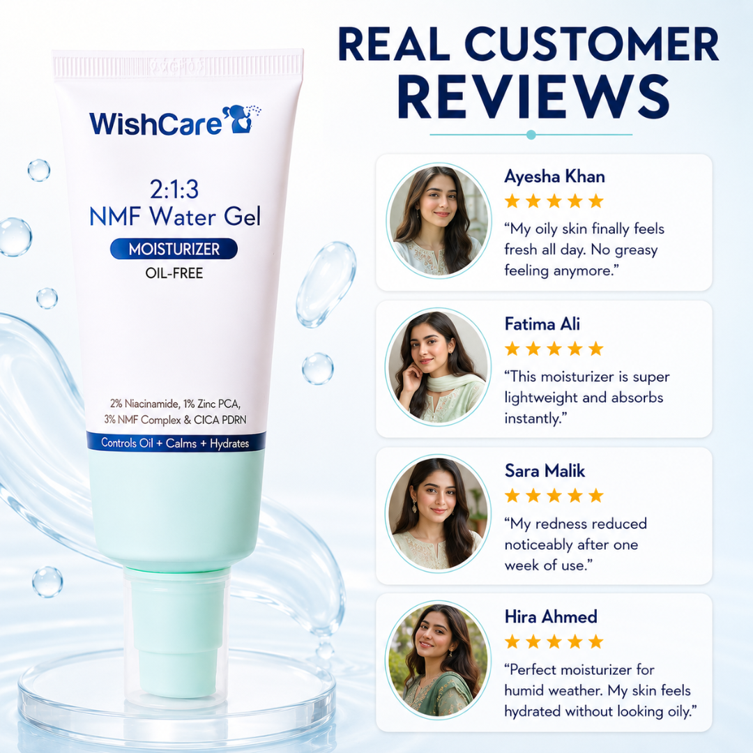 WishCare NMF Water Gel | Oil-Free Hydration | Calms Redness | Controls Excess Oil