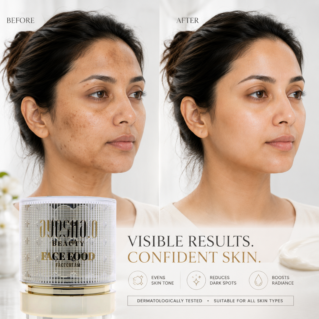 Beauty Face Food Face Cream – Deep Nourishment, Dewy Glow – Moisture Lock & Plump-Looking Skin – Rich Care, Weightless Finish – With Platinum Flakes, Argan Oil, Jojoba, Rosehip, Honey Extract & Frankincense Oil
