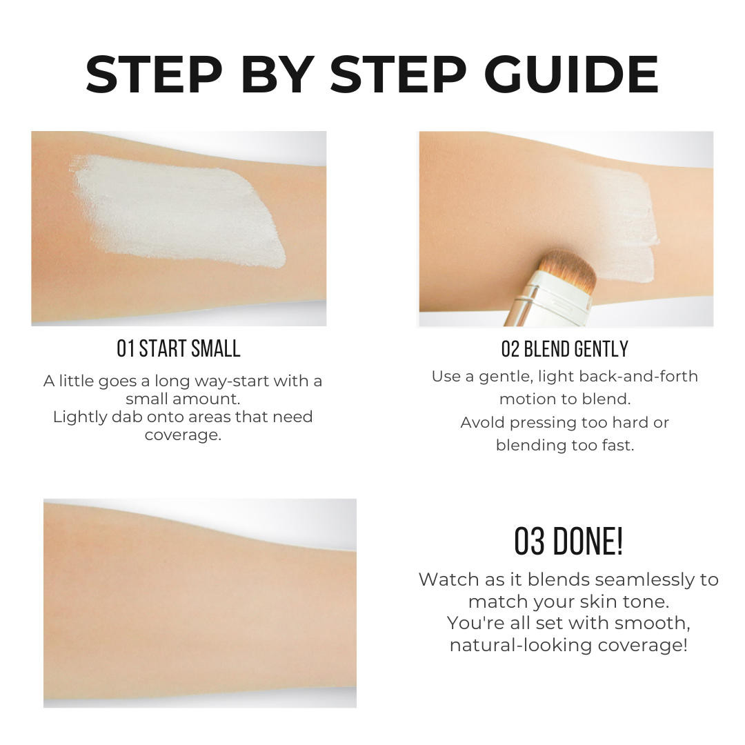 Color changing stick with Built-in Brush by Eloral (One shade for all skin colors)