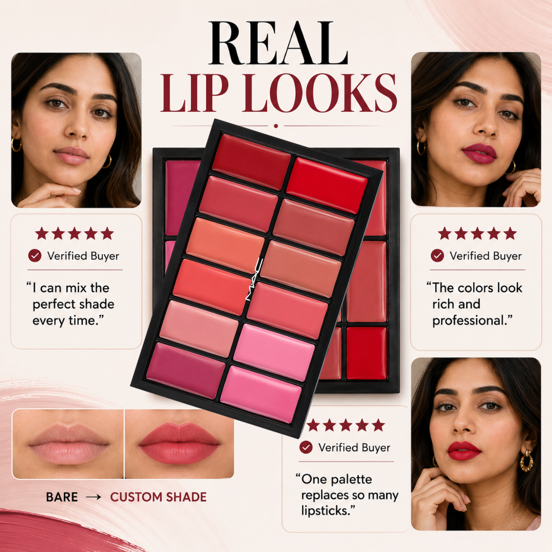 12-Shade Custom Lip MAC Lipsticks Palette – Mix, Blend & Create – 12 Wearable Colors, Endless Looks – Pro-Level Pigment, Artist-Friendly – Create Your Signature Lip Shade – For All Skin Tones