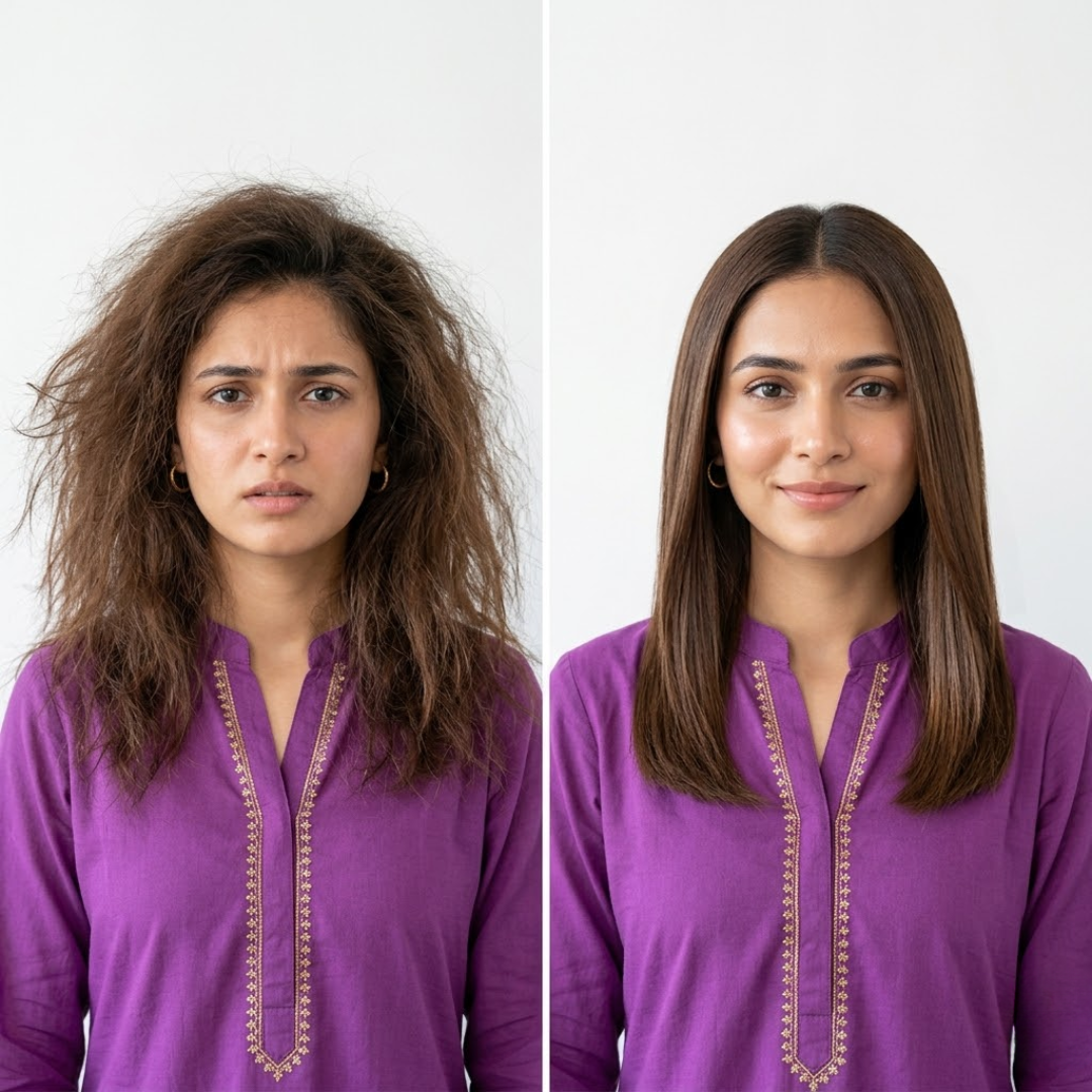Amor Hair Reset Trio – Stronger Roots, Less Hair Fall & Healthier You – Shampoo + Hair Oil + Serum – For All Hair Types