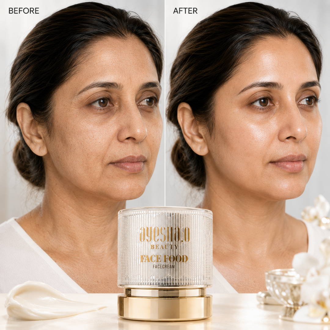 Beauty Face Food Face Cream – Deep Nourishment, Dewy Glow – Moisture Lock & Plump-Looking Skin – Rich Care, Weightless Finish – With Platinum Flakes, Argan Oil, Jojoba, Rosehip, Honey Extract & Frankincense Oil