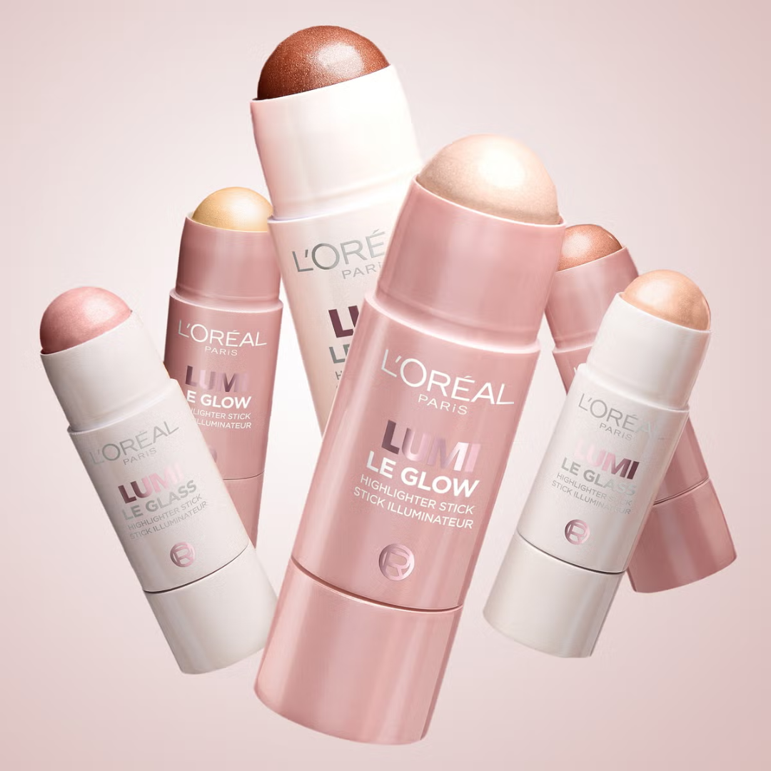 L'Oréal Lumi Le Glass Highlighter Stick | Dual-Finish Glass & Satin Glow | For Face & Body