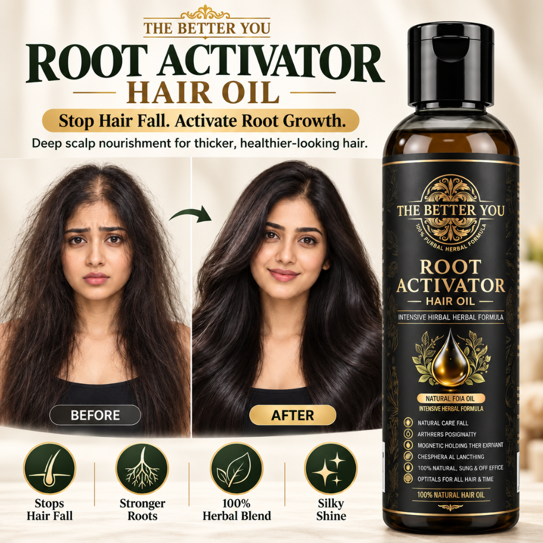The Better You Root Activator Hair Oil – Herbal Scalp Nourishment for Stronger Roots, Thicker-Looking Hair & Silky Shine
