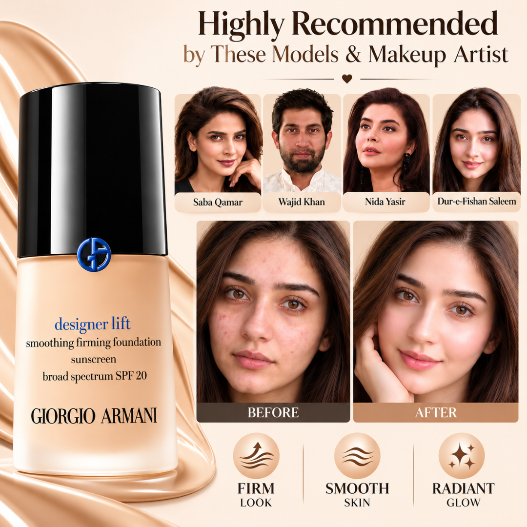 Giorgio Armani Designer Lift Smoothing Firming Foundation – SPF 20 Radiant Coverage & Instant Micro-Lifting Base
