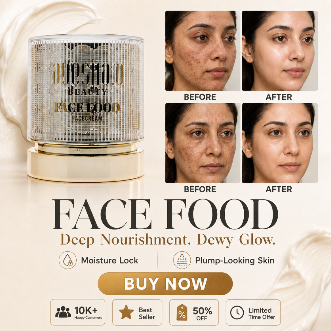 Beauty Face Food Face Cream – Deep Nourishment, Dewy Glow – Moisture Lock & Plump-Looking Skin – Rich Care, Weightless Finish – With Platinum Flakes, Argan Oil, Jojoba, Rosehip, Honey Extract & Frankincense Oil