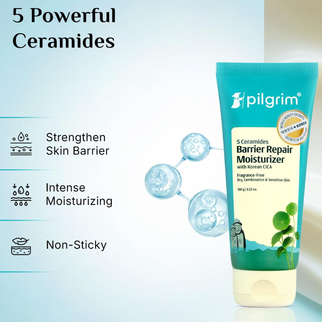 Pilgrim Barrier Repair Moisturizer | Intense Hydration for Dry, Damaged & Sensitive Skin