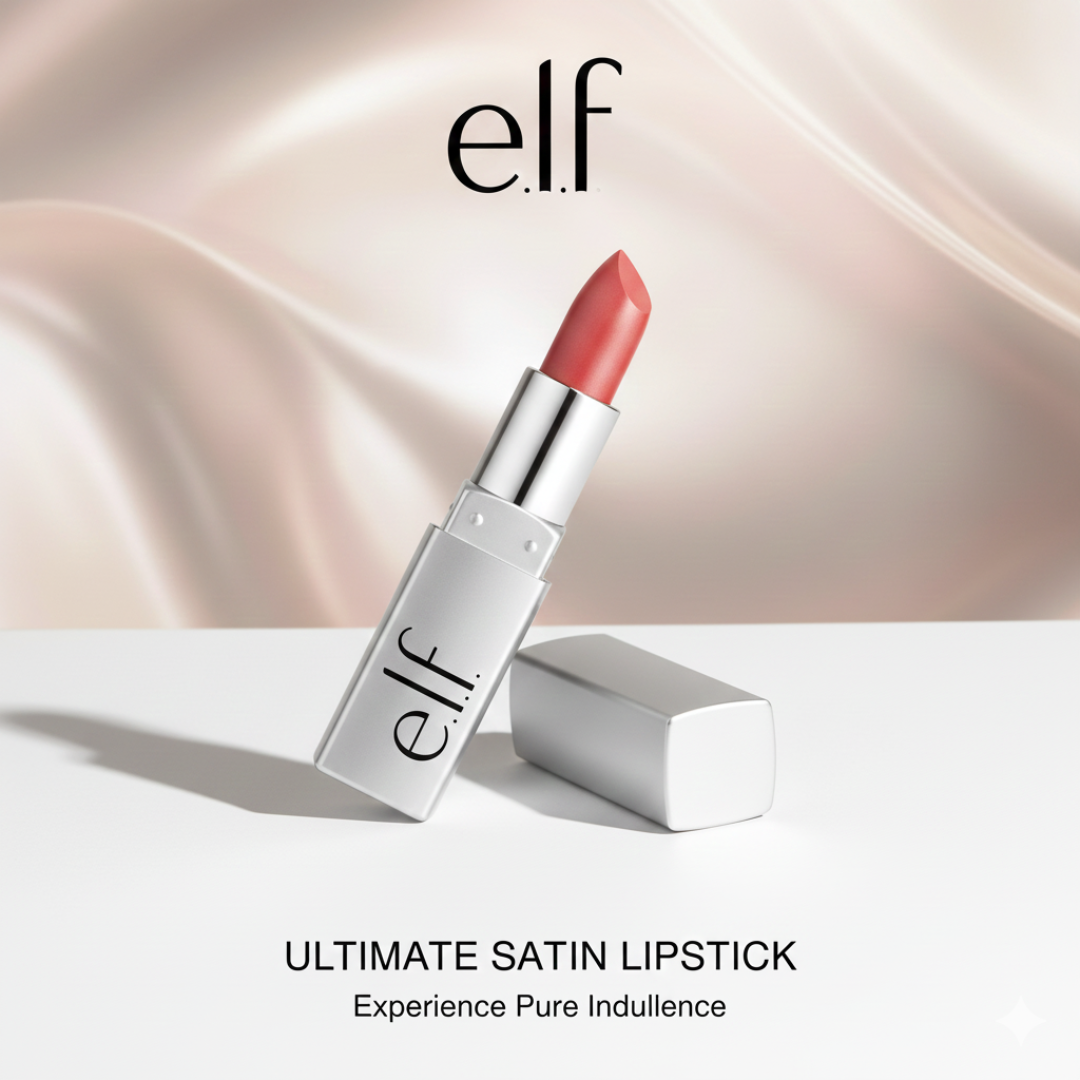 E.L.F Ultimate Satin Lipstick | Hydrating Satin Finish | Long-Lasting Comfort