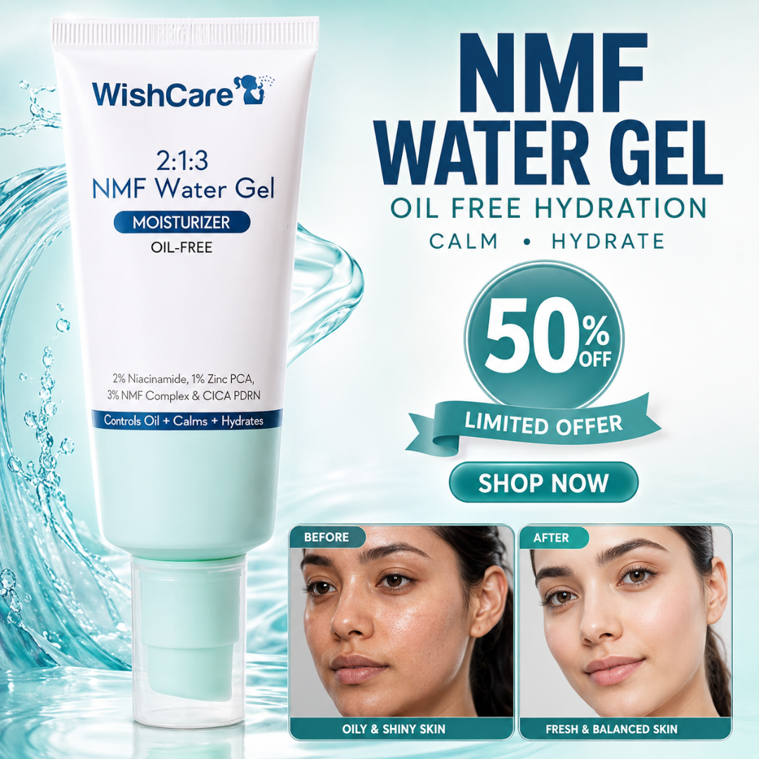 WishCare NMF Water Gel | Oil-Free Hydration | Calms Redness | Controls Excess Oil