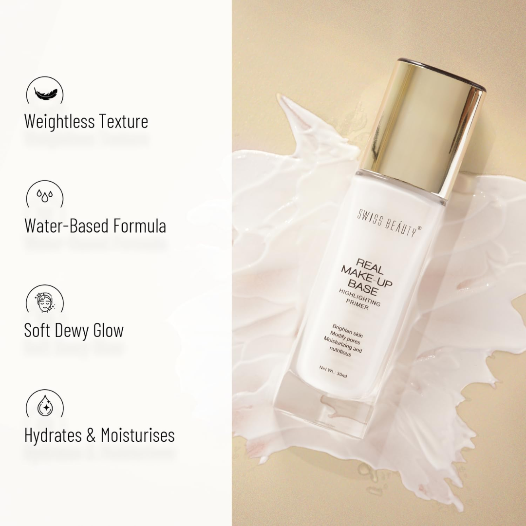 Swiss Beauty Makeup Base | 12HR Dewy Glow | Brightens & Hydrates | All Day Glow