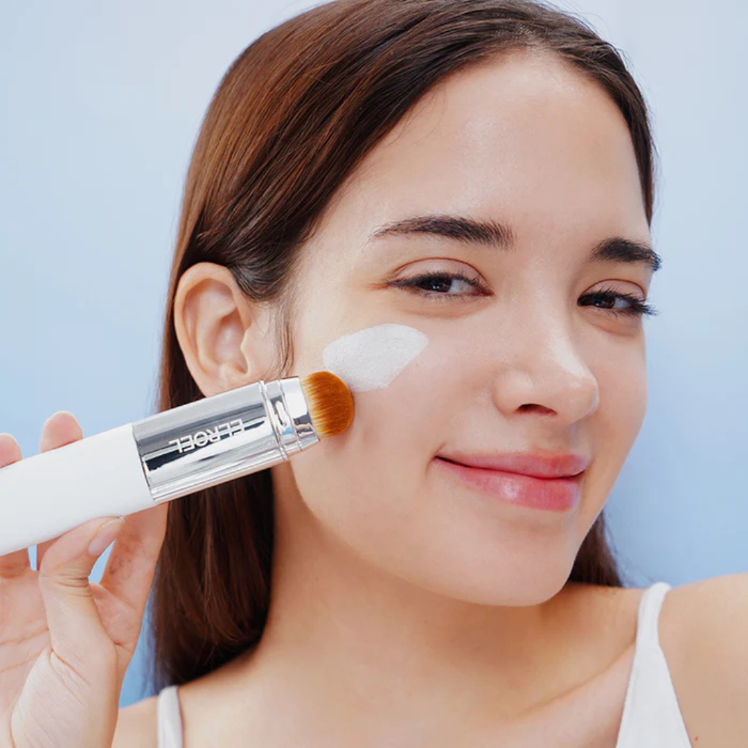 Color changing stick with Built-in Brush by Eloral (One shade for all skin colors)