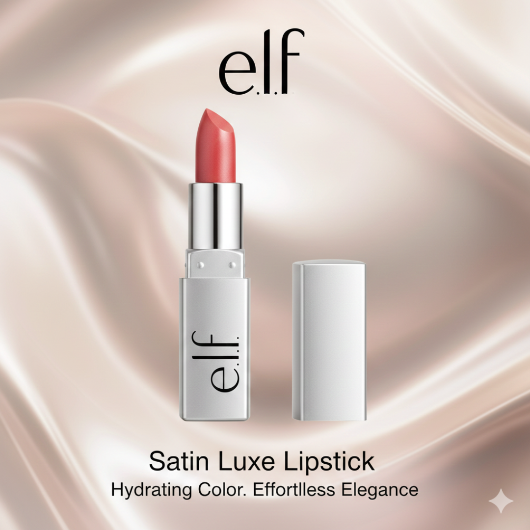 E.L.F Ultimate Satin Lipstick | Hydrating Satin Finish | Long-Lasting Comfort
