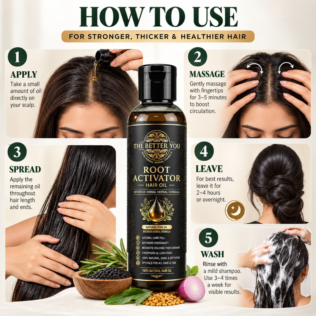 The Better You Root Activator Hair Oil – Herbal Scalp Nourishment for Stronger Roots, Thicker-Looking Hair & Silky Shine