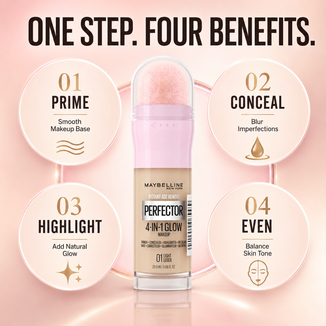 Maybelline Instant Rewind 4-in-1 Glow Perfector (Primer, Concealer, Foundation, Highlighter)