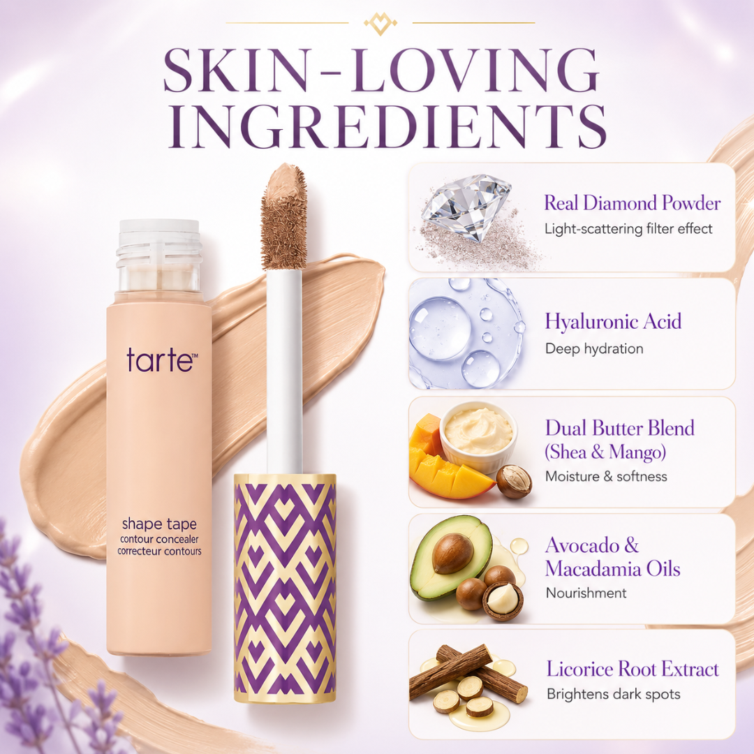 tarte Shape Tape Contour Concealer – 50% OFF – Full Coverage, Pore Blur & 24-Hr Crease Proof – Your Favorite Filter Now in a Stick