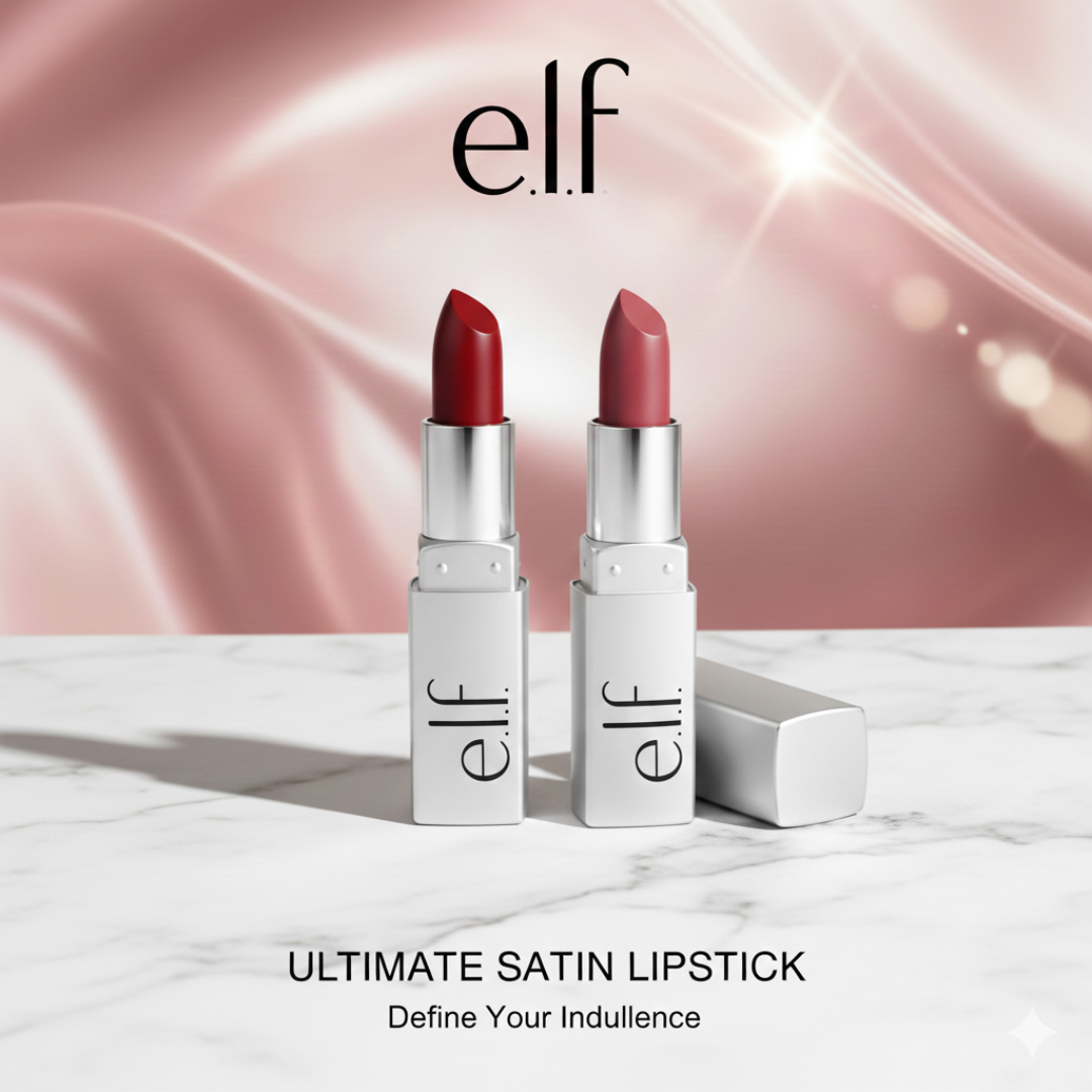 E.L.F Ultimate Satin Lipstick | Hydrating Satin Finish | Long-Lasting Comfort