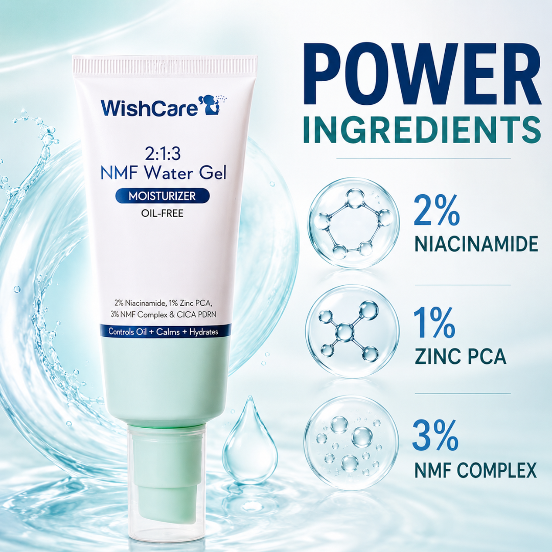 WishCare NMF Water Gel | Oil-Free Hydration | Calms Redness | Controls Excess Oil