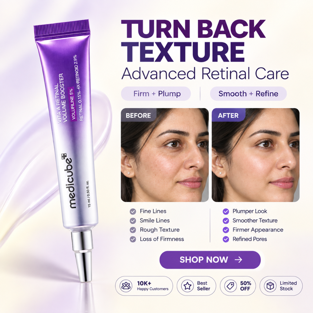Medicube Vita A Retinal Volume Booster – Advanced Wrinkle Care & Volume Boost – Firms, Plumps & Smooths Fine Lines – Fast-Absorbing Night Serum