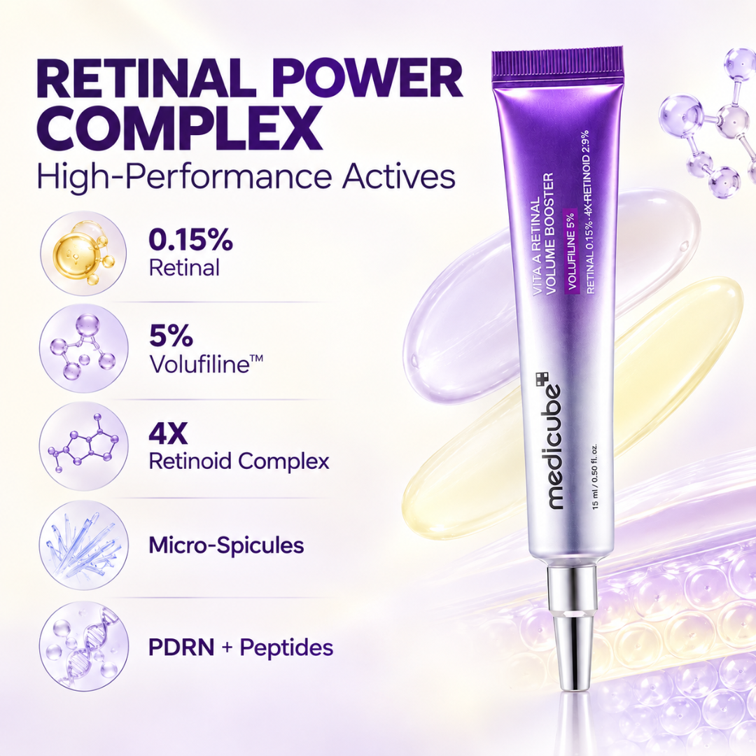 Medicube Vita A Retinal Volume Booster – Advanced Wrinkle Care & Volume Boost – Firms, Plumps & Smooths Fine Lines – Fast-Absorbing Night Serum