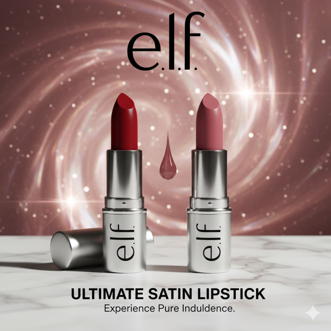 E.L.F Ultimate Satin Lipstick | Hydrating Satin Finish | Long-Lasting Comfort