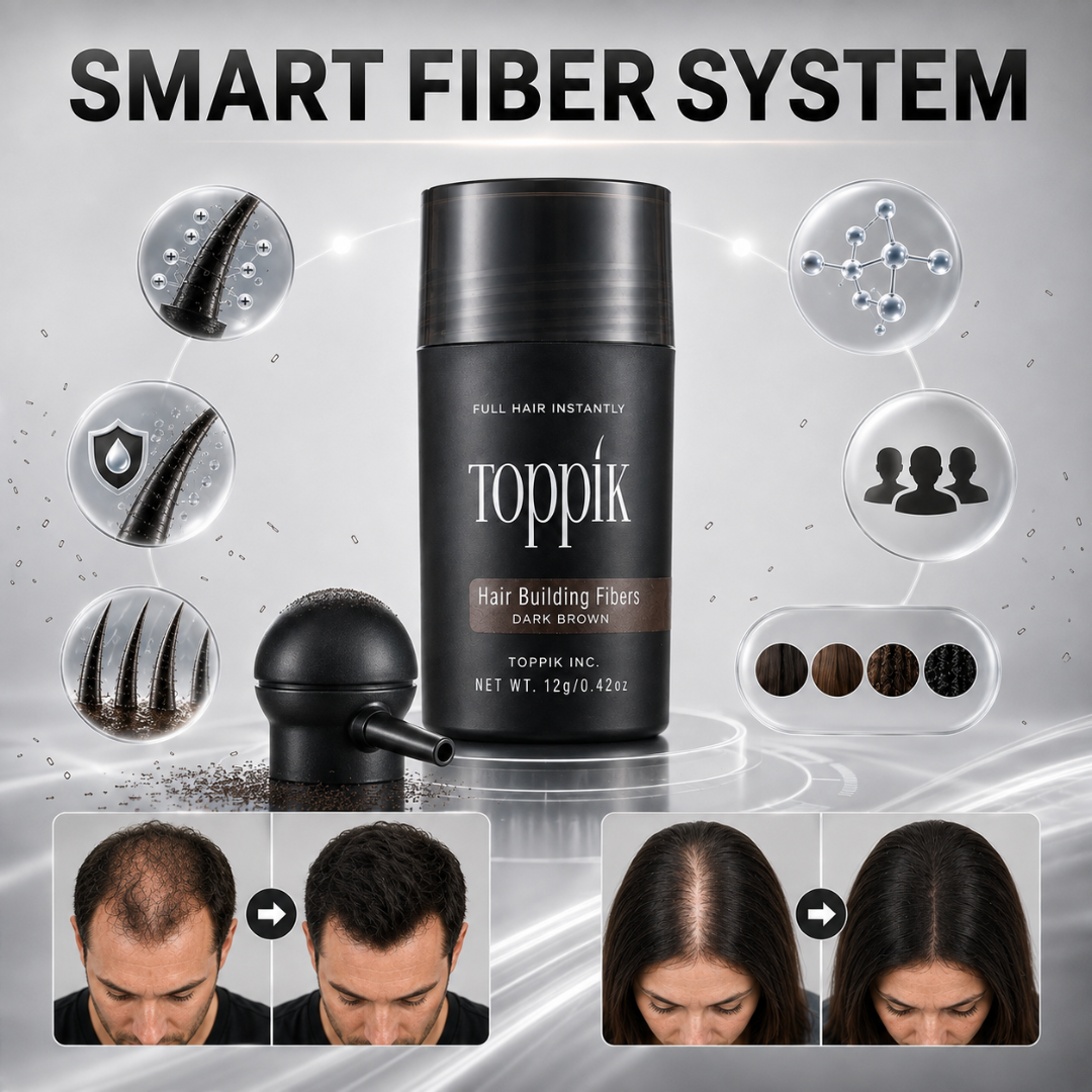 Toppik Hair Building Fibers – Fuller Hair in 30 Seconds – Instant Thicker-Looking Hair – Natural Keratin Protein Fibers – Conceals Thinning Hair, Bald Spots & Scalp