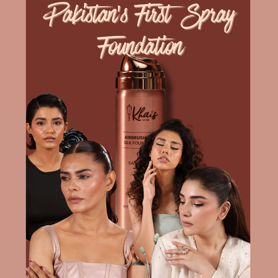 Spray Foundation By khais by NK - Full Coverage, Waterproof, 24H Stay Fresg & Glowy