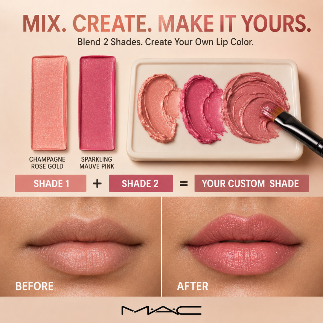 12-Shade Custom Lip MAC Lipsticks Palette – Mix, Blend & Create – 12 Wearable Colors, Endless Looks – Pro-Level Pigment, Artist-Friendly – Create Your Signature Lip Shade – For All Skin Tones