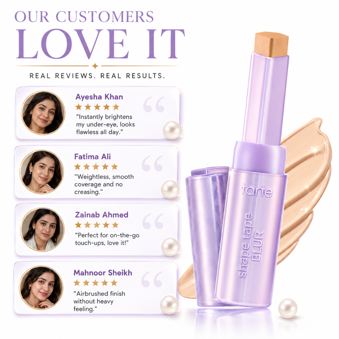 tarte Shape Tape BLUR Stick – Weightless Coverage, Pore Blur & Instant Brightening – Creamy Lightweight Texture, Soft Focus Pore Blur – Hydrating & Smooth Finish