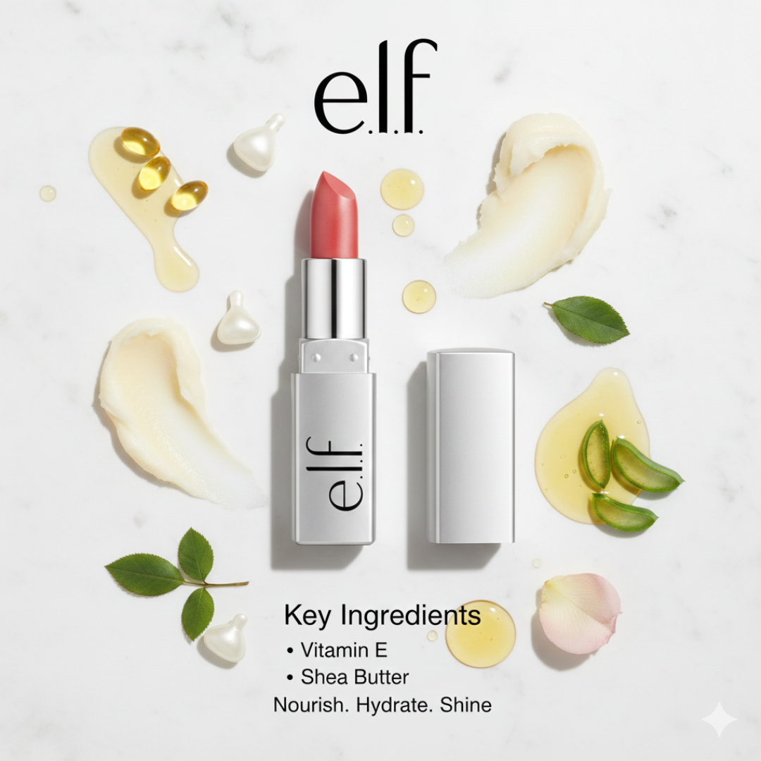 E.L.F Ultimate Satin Lipstick | Hydrating Satin Finish | Long-Lasting Comfort