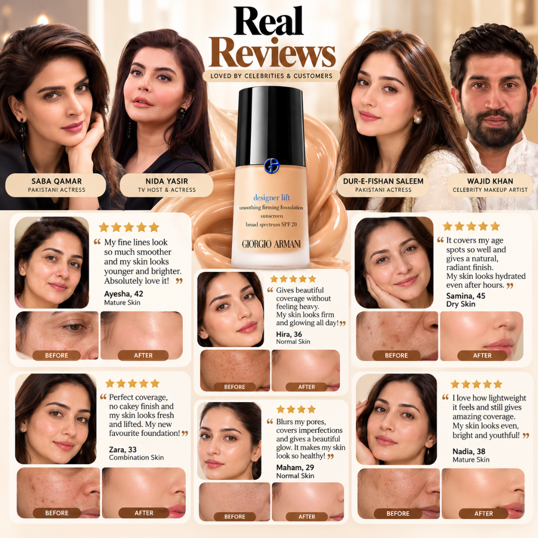Giorgio Armani Designer Lift Smoothing Firming Foundation – SPF 20 Radiant Coverage & Instant Micro-Lifting Base