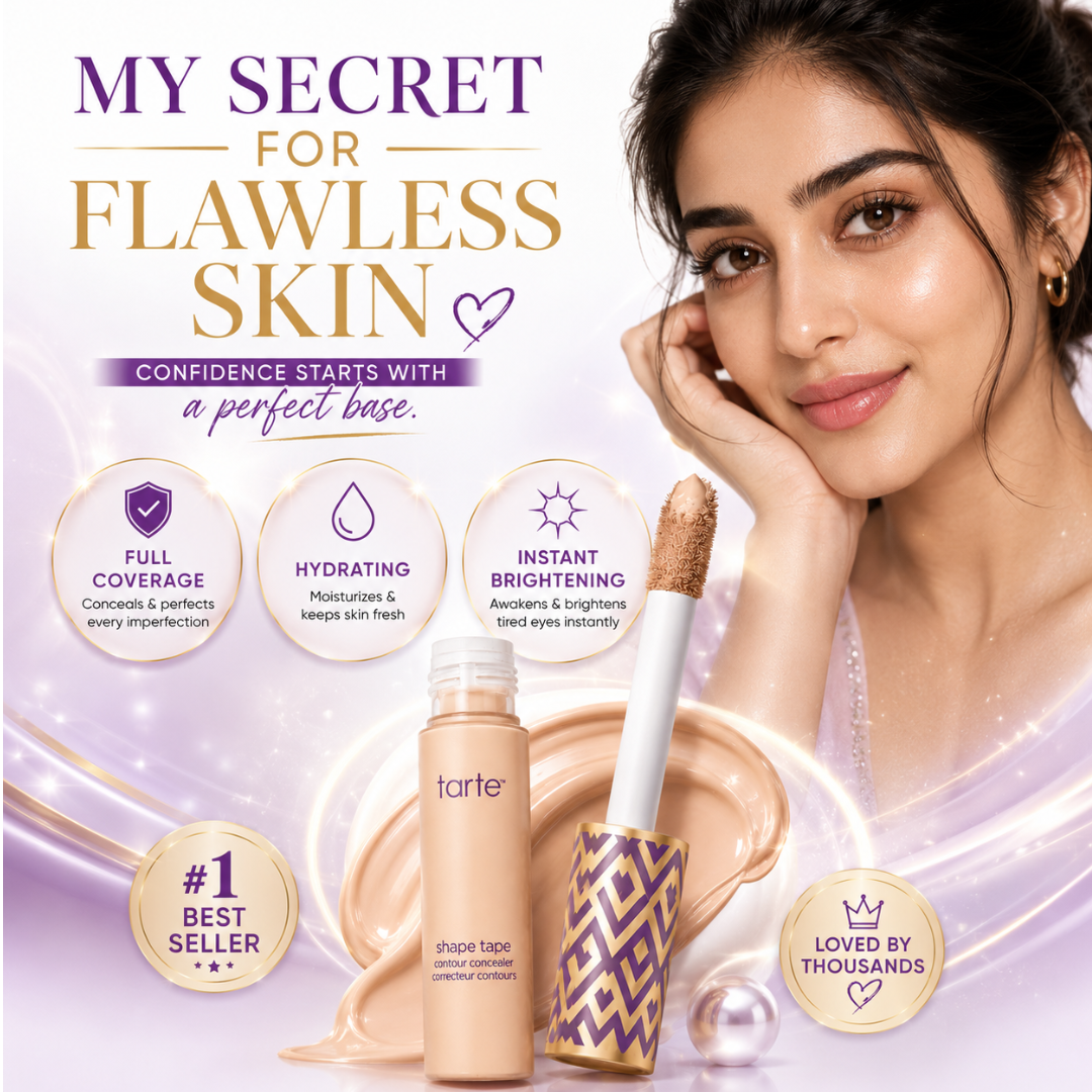 tarte Shape Tape Contour Concealer – 50% OFF – Full Coverage, Pore Blur & 24-Hr Crease Proof – Your Favorite Filter Now in a Stick