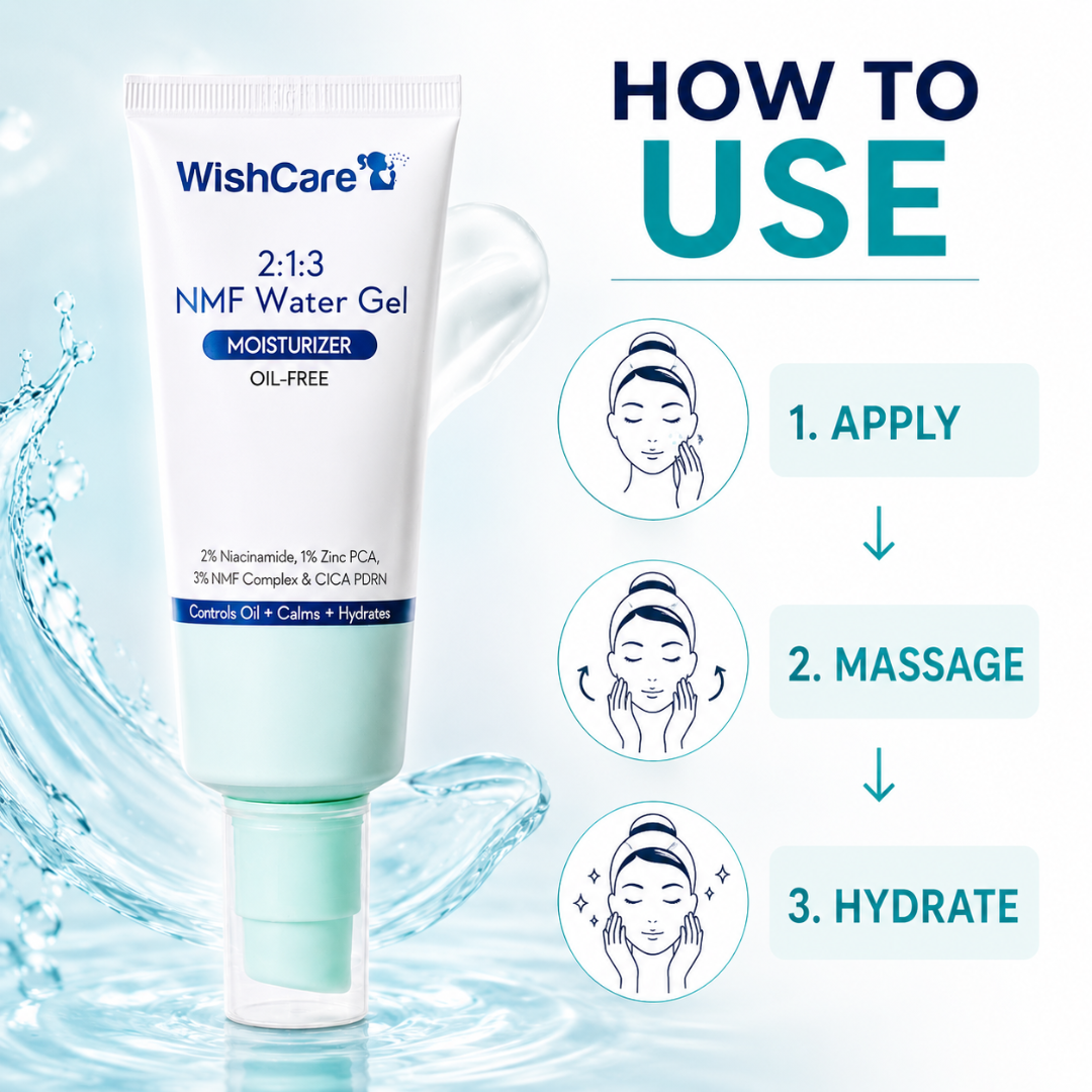 WishCare NMF Water Gel | Oil-Free Hydration | Calms Redness | Controls Excess Oil