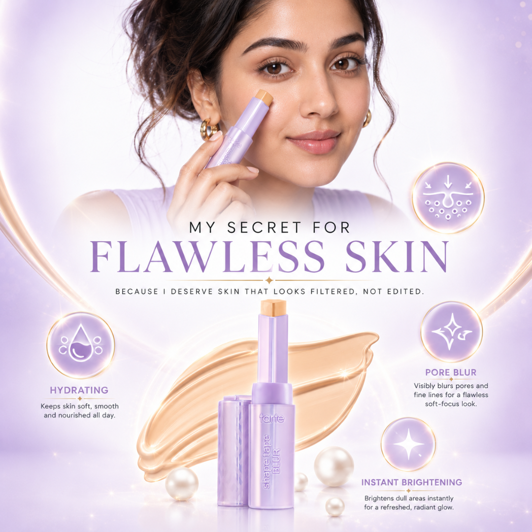 tarte Shape Tape BLUR Stick – Weightless Coverage, Pore Blur & Instant Brightening – Creamy Lightweight Texture, Soft Focus Pore Blur – Hydrating & Smooth Finish
