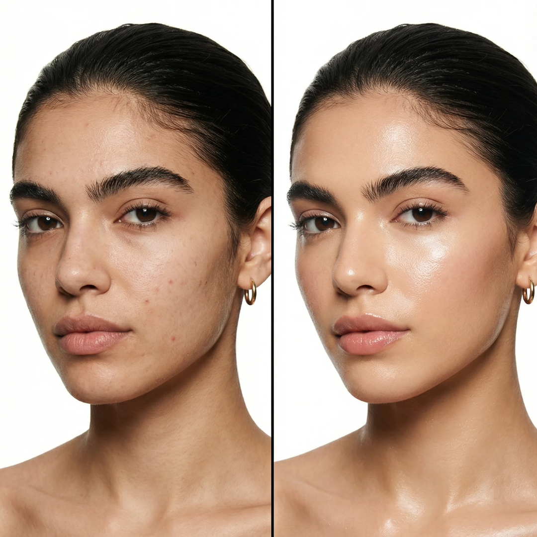 3-in-1 Color Changing Foundation – Full Coverage, Waterproof & Color Match – Adapts to Your Skin Tone – Waterproof, Long-Lasting, Satin Glow Finish – Conceals Imperfections for Flawless