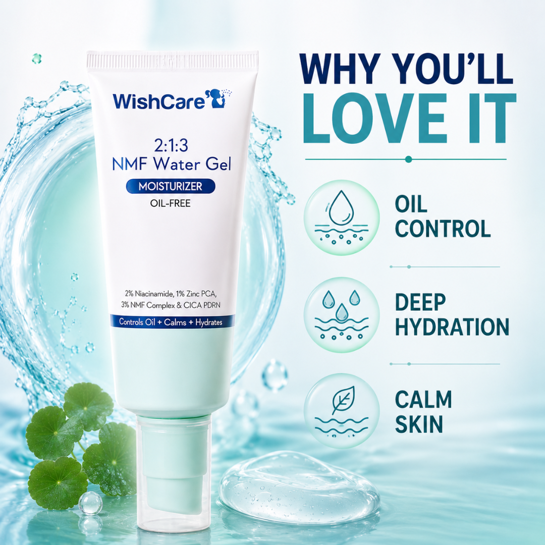 WishCare NMF Water Gel | Oil-Free Hydration | Calms Redness | Controls Excess Oil