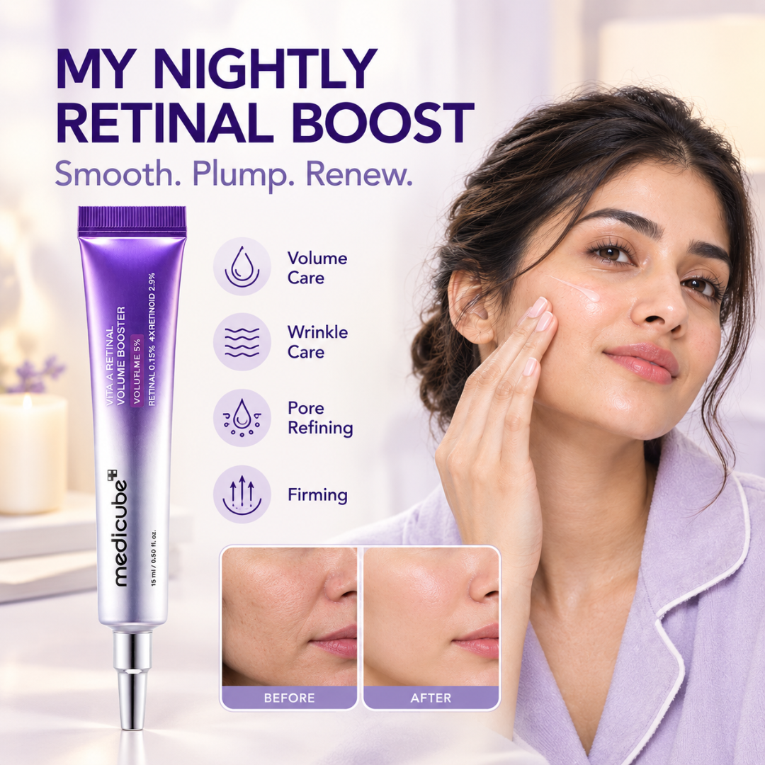 Medicube Vita A Retinal Volume Booster – Advanced Wrinkle Care & Volume Boost – Firms, Plumps & Smooths Fine Lines – Fast-Absorbing Night Serum