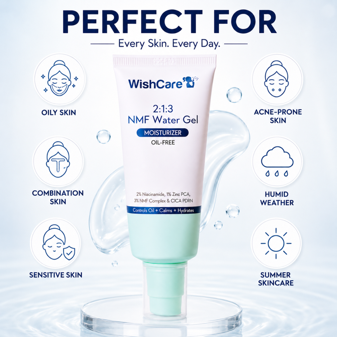 WishCare NMF Water Gel | Oil-Free Hydration | Calms Redness | Controls Excess Oil