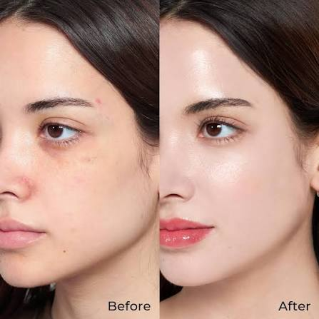 3-in-1 Color Changing Foundation – Full Coverage, Waterproof & Color Match – Adapts to Your Skin Tone – Waterproof, Long-Lasting, Satin Glow Finish – Conceals Imperfections for Flawless
