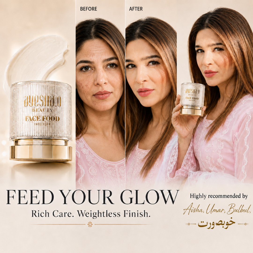 Beauty Face Food Cream – Deep Nourishment, Dewy Glow – Moisture Lock & Plump-Looking Skin – Rich Care, Weightless Finish – With Platinum Flakes, Argan Oil, Jojoba, Rosehip, Honey Extract & Frankincense Oil
